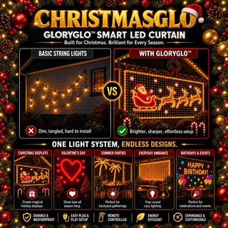 🎄 GlowCanvas – Smart DIY Programmable Curtain String Lights