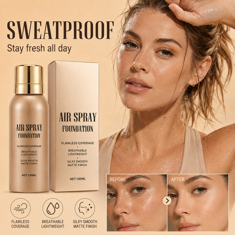 AirVeil – 💄✨ Air Spray Foundation with Flawless Full Coverage, Waterproof & Sweatproof 💋💖