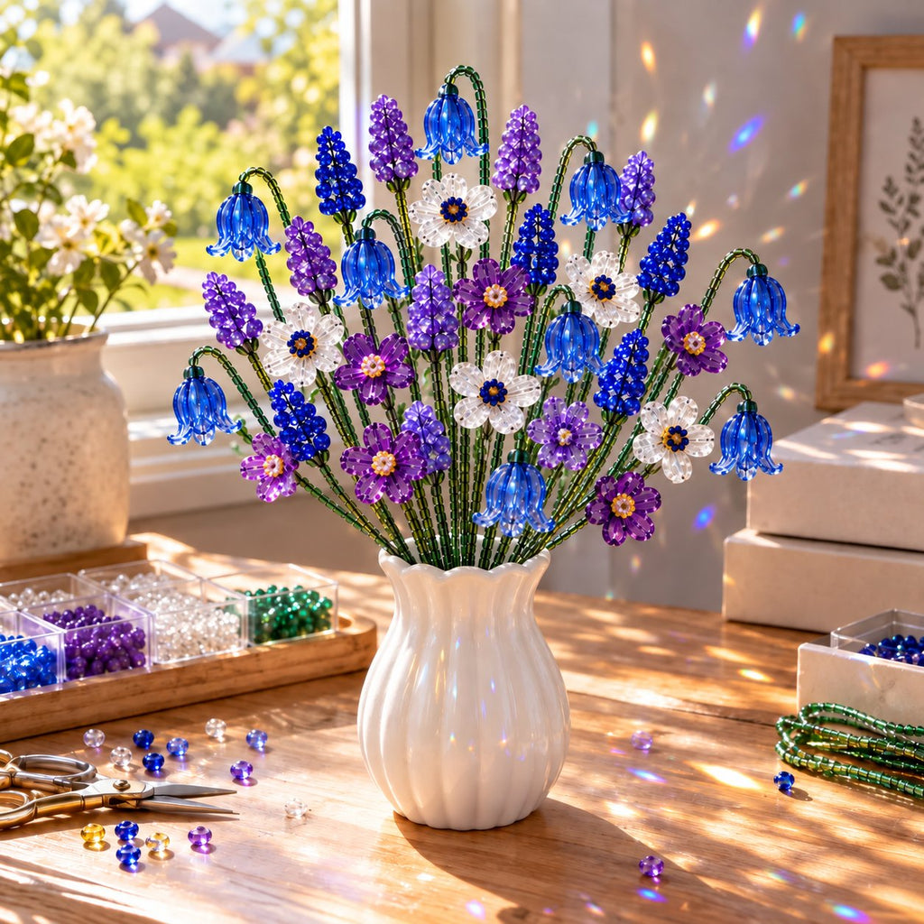 🧘BloomBead – Relaxing & Beginner-Friendly Beaded Wildflower Bouquet DIY Kit🌷