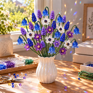 🧘BloomBead – Relaxing & Beginner-Friendly Beaded Wildflower Bouquet DIY Kit🌷