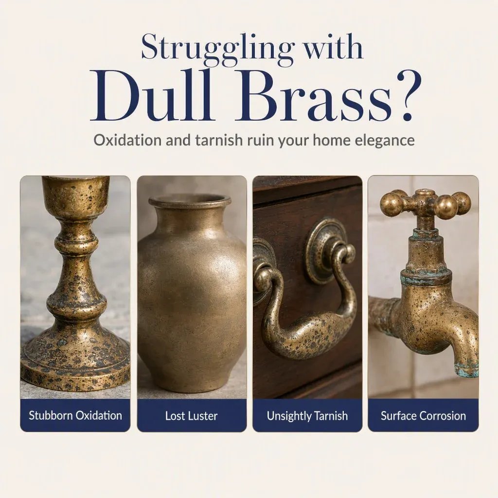 BrassRevive – 🔩Tarnished Brass? Fix It Fast!🔩 Polish & Cleaner That Removes Oxidation, Restores Shine and Is Gentle on Surfaces 🧽