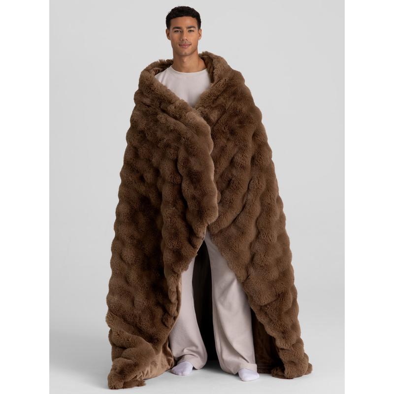LavenderEmber – Lavender-Scented Heated Faux-Fur Blanket