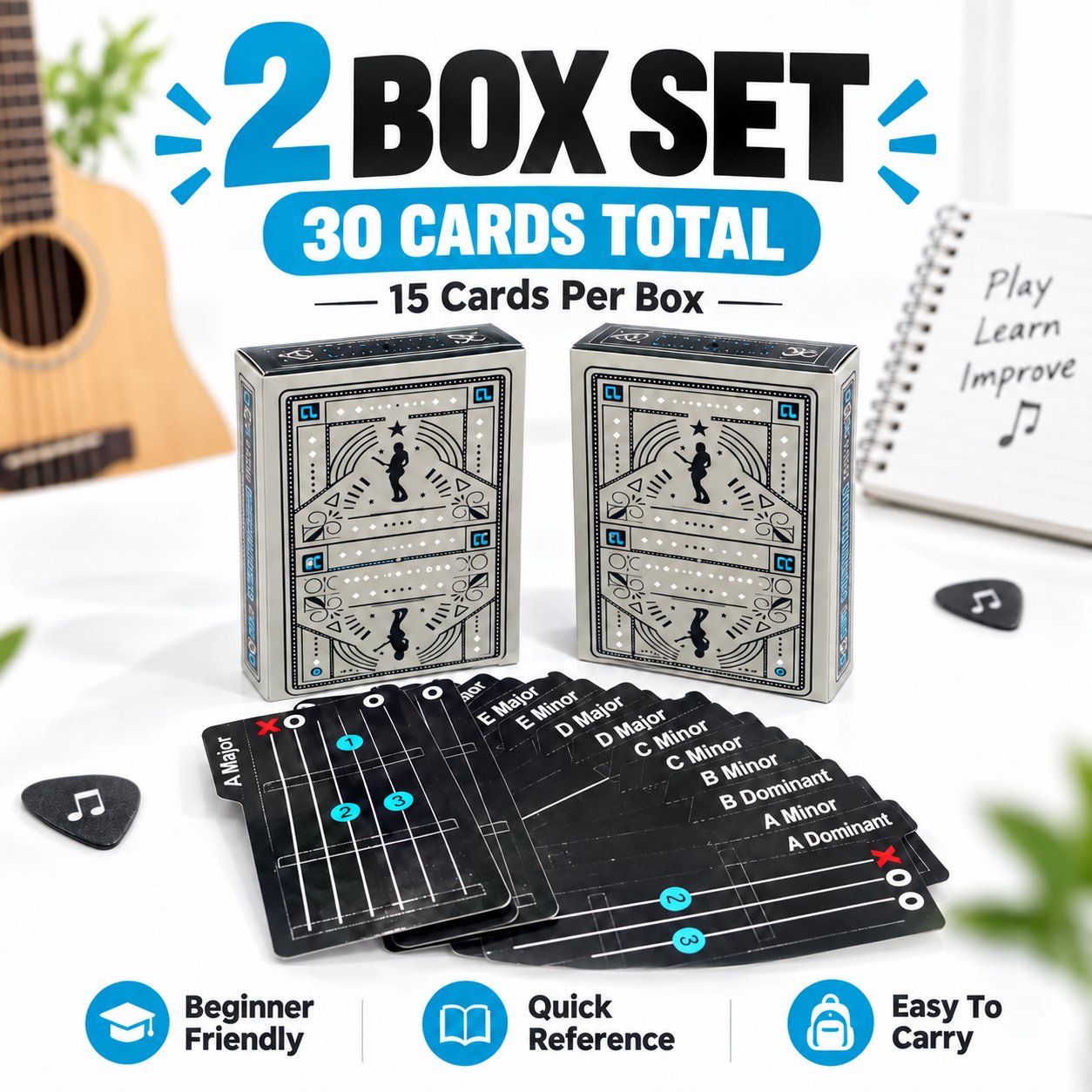 🎸✨ ChordDeck – Guitar Chord Learning Cards for Faster Chord Practice