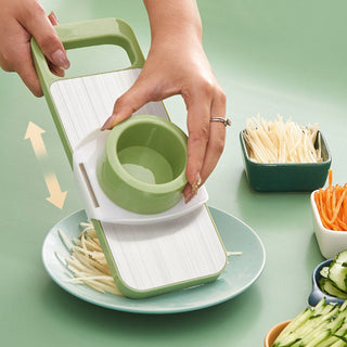 🔪 PrepBlade – Multifunctional Vegetable Chopper with Hand Guard, 5 Blades & Non-Slip Base