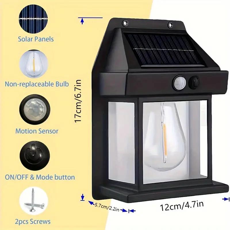 GlowGuard – 4-Pack Solar Outdoor Wall Lights with Motion Sensor