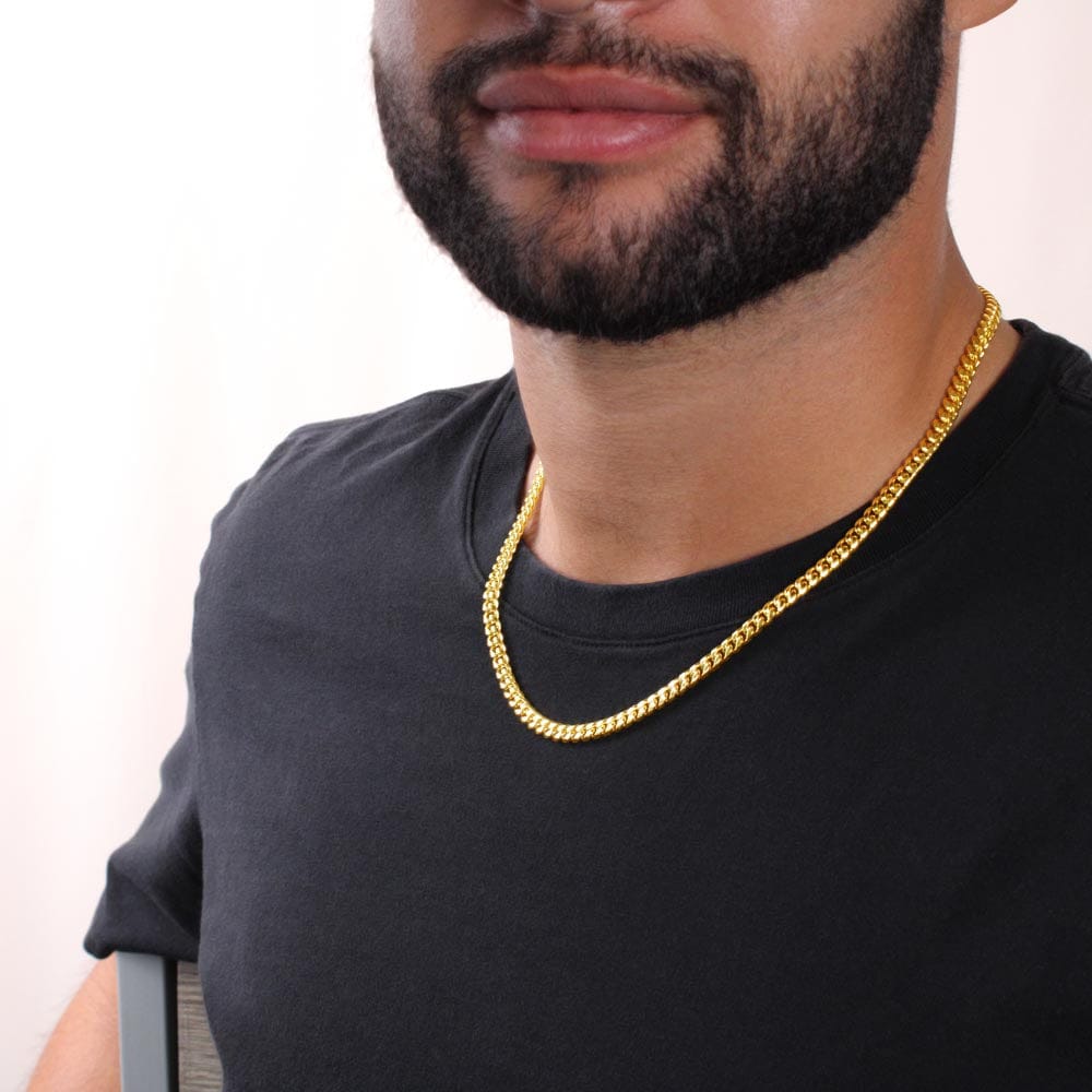 SonBond – To My Son Cuban Link Chain with Message Card