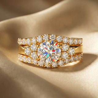 CrownTrio – 🔥 Triple-Stack Moissanite Ring Set in S925 Sterling Silver
