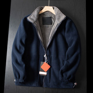 ThermaZip – 🔥 Unisex Full-Zip Stand Collar Reversible Fleece Coat