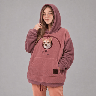 🐾 CuddlePouch – Cozy Pet Carrier Hoodie, Soft Fleece Cuddle Pouch Sweatshirt for Cats & Small Dogs