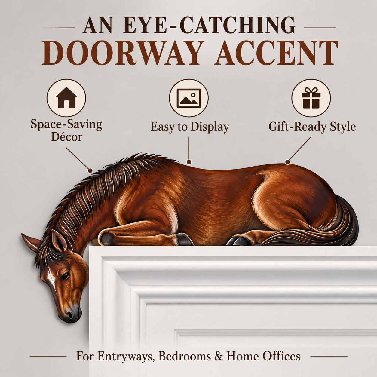 HorseNook – Wooden Resting Horse Door Topper