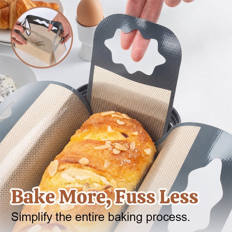 🥐LoafLift – Cross-Shape Food-Safe Baking Liner, Easy-Clean Alternative to Disposable Parchment Paper