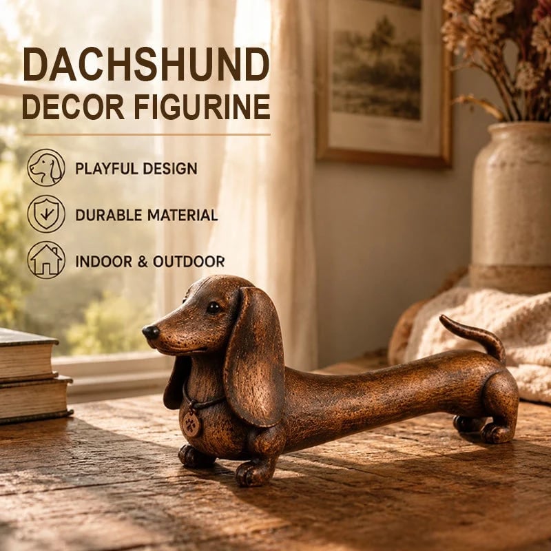 DoxieCharm – Dachshund Decor Figurine for Shelves & Tabletops