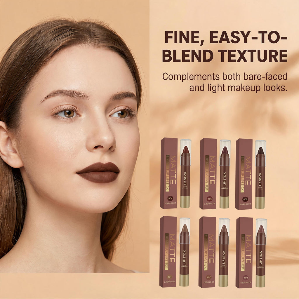 CocoaGlide – Matte Brown 2-in-1 Waterproof Lipstick💄