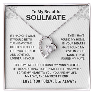 SoulmateGlow – To My Beautiful Soulmate Heart Necklace with LED Gift Box