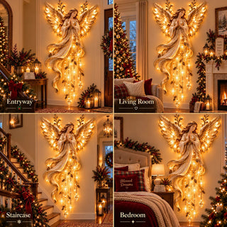 HaloCascade – ✨✨Guardian Angel Starfall Lighted Faith & Blessing Christmas Wall Decor✨