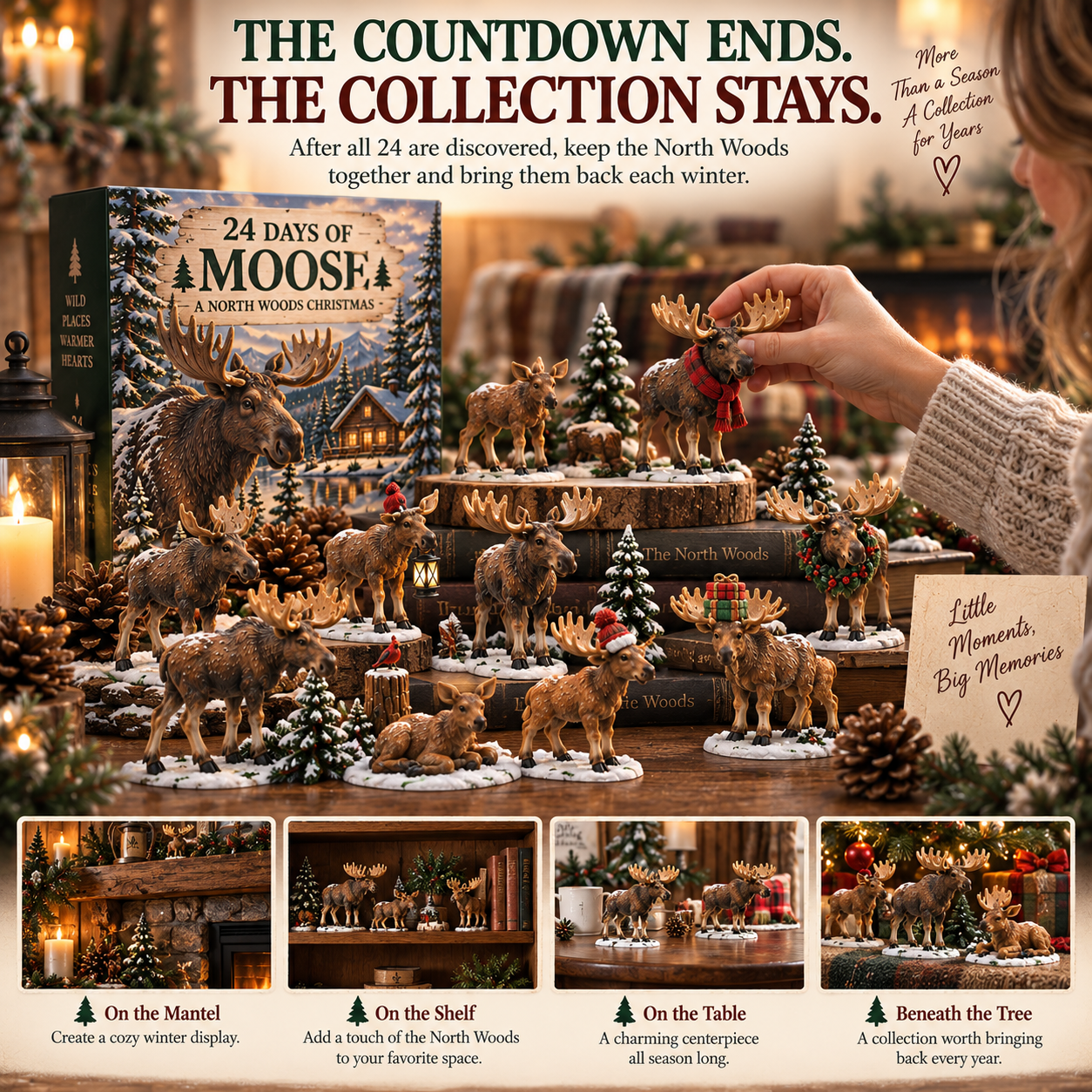 🌲MooseMoments – 24 Days of Moose, 24-Piece North Woods Christmas Collection