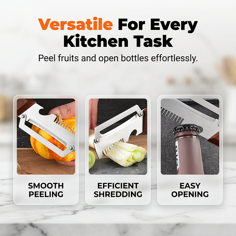 ScallionSwift – 3-in-1 Vegetable Slicer and Peeler, a Kitchen Essential!🔪