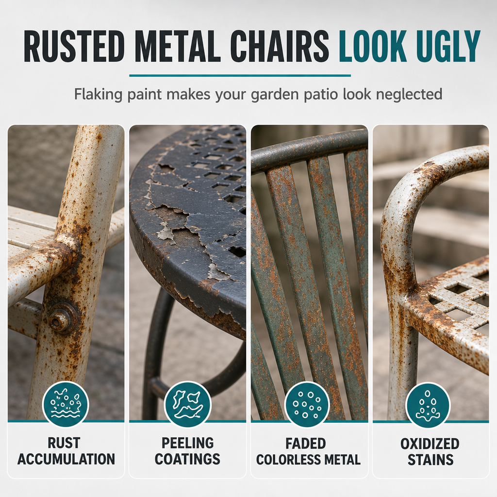 🛠️MetalRevive – Fast-Drying Furniture Color Touch-Up Spray Paint for Metal Furniture