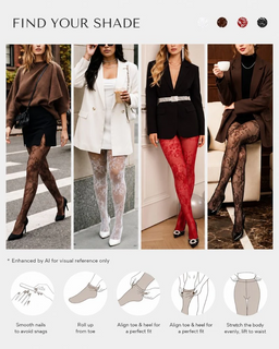 LaceSculpt – High-Waisted Floral Lace Shaping Tights