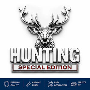 🦌 AntlerBadge – Hunting Special Edition 3D Chrome Metal Car Emblem