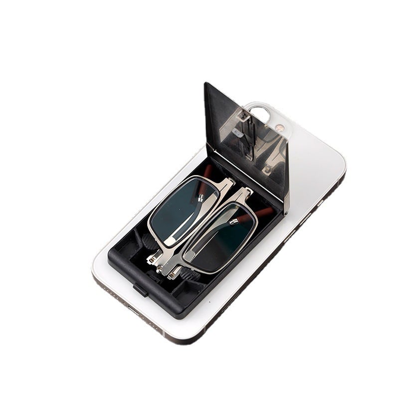 PocketSight – Foldable Blue-Light Reading Glasses with Magnetic Phone Case & Stand