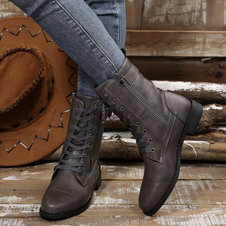 🔥Last Day Promotion 50% OFF - Women's Elegant Zipper Mid-Calf Leather Boots