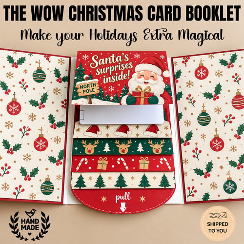 Waterfall Christmas Gift Card Booklet: Make Gift Cards Feel Truly Special 🎁✨