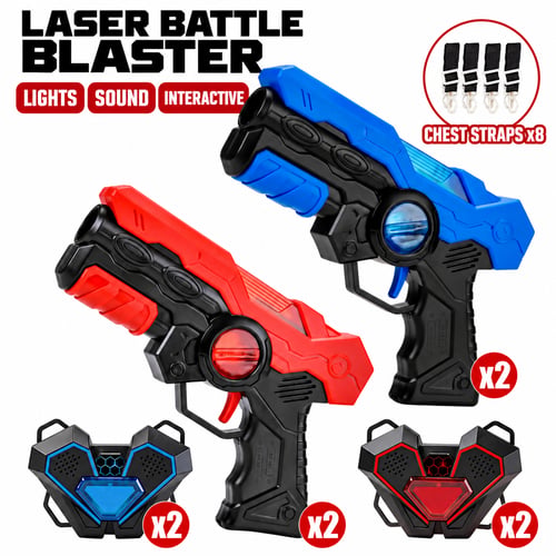 Parent-child interactive live-action laser tag