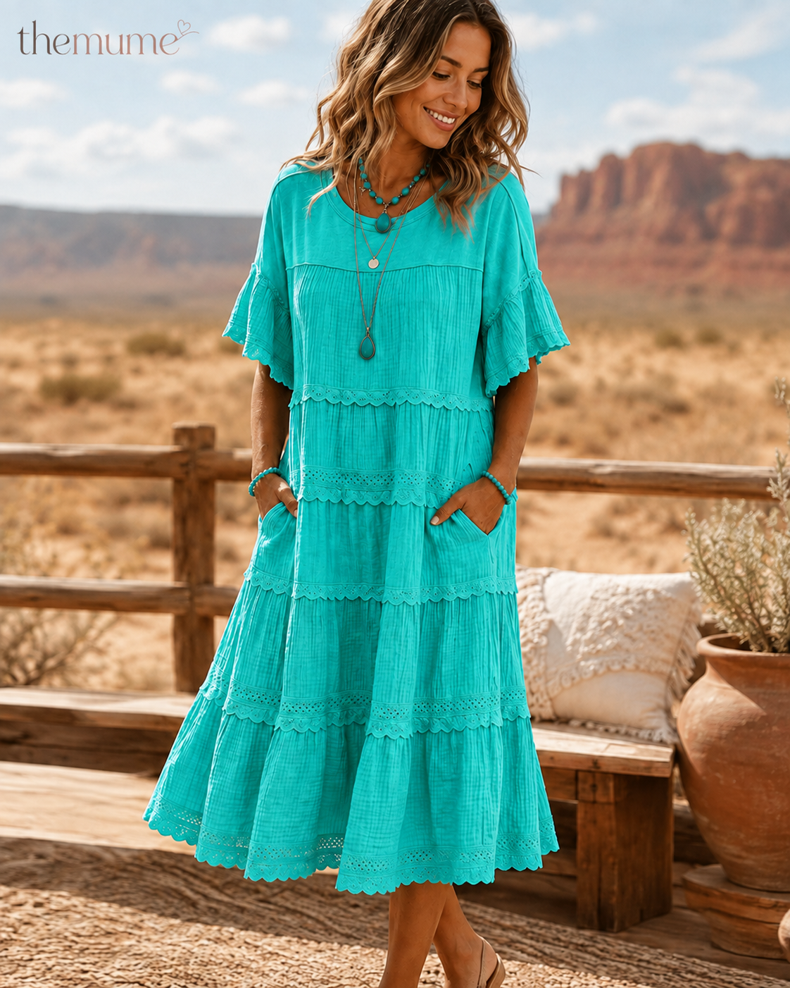 BreezeLace – 🏆💥 Cool & Breathable Fabric 🍃 Women's Vintage Patchwork Lace Dress ⚡