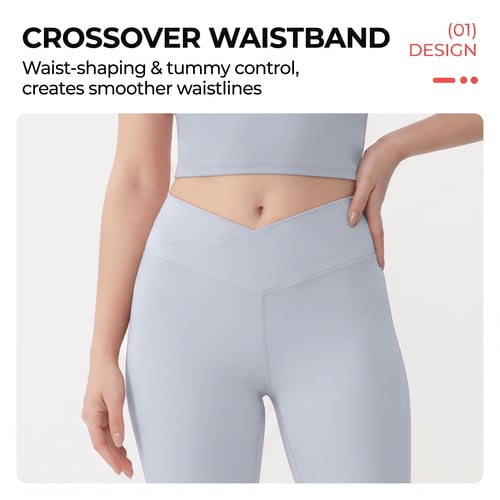 Kid Cross Waist Flare Yoga Pants – High Waist Tummy Control Bell Bottom Leggings