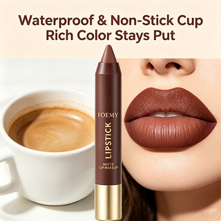 CocoaGlide – Matte Brown 2-in-1 Waterproof Lipstick💄