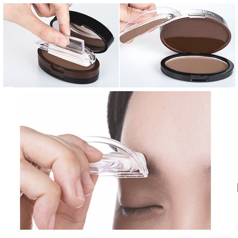 BrowPress – Instant Adjustable Eyebrow Stamp with Two-Color Brow Powder, Waterproof & Smudge-Proof