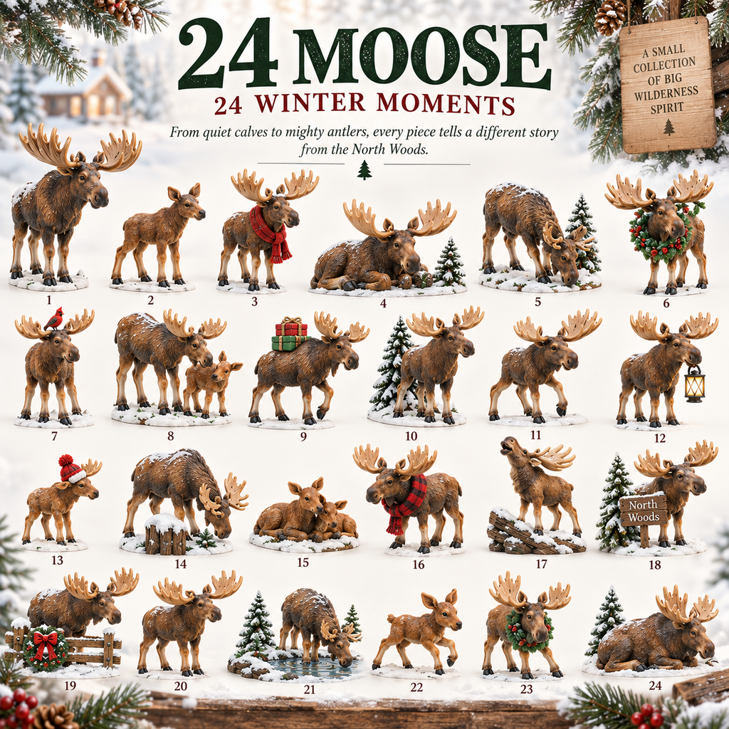 🌲MooseMoments – 24 Days of Moose, 24-Piece North Woods Christmas Collection