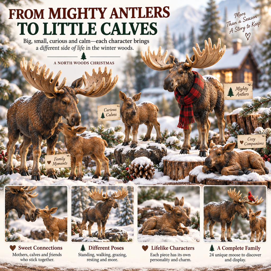 🌲MooseMoments – 24 Days of Moose, 24-Piece North Woods Christmas Collection