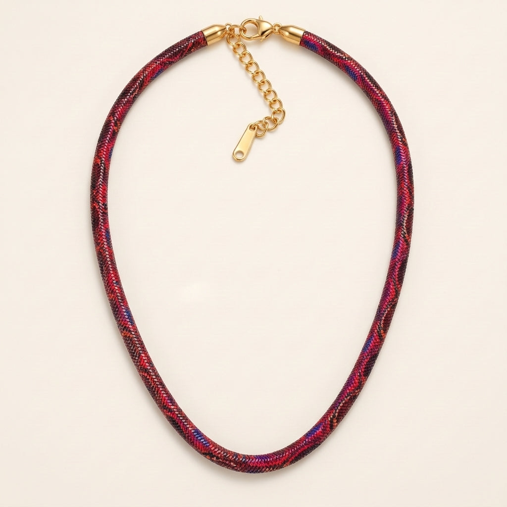 SerpentGleam – Reversible Statement Necklace