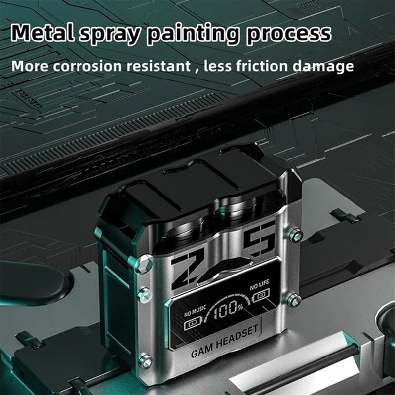 MechPods – Noise-Reduction Low-Latency Wireless Bluetooth Earbuds with Sci-Fi Hard-Shell Charging Case