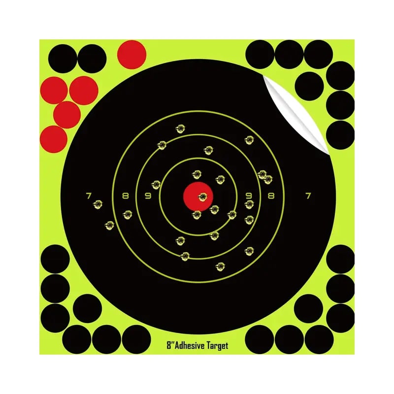 StickShot – 8 x 8 in (20.3 x 20.3 cm) Self-Adhesive Peel & Stick Shooting Targets