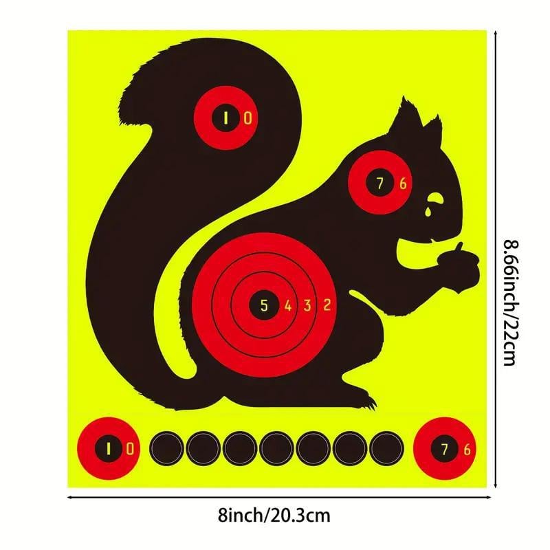 StickShot – 8 x 8 in (20.3 x 20.3 cm) Self-Adhesive Peel & Stick Shooting Targets