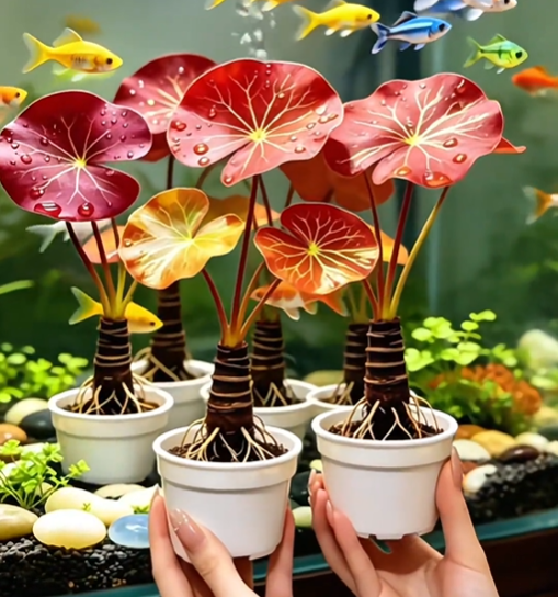 Hydroponic red lotus roots
