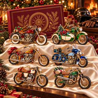 ✨ MotoGlow – 2026 Vintage Motorcycle Christmas Ornaments