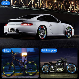 RimGlow – 20 PCS Creative Reflective Wheel Hub Rim Stickers