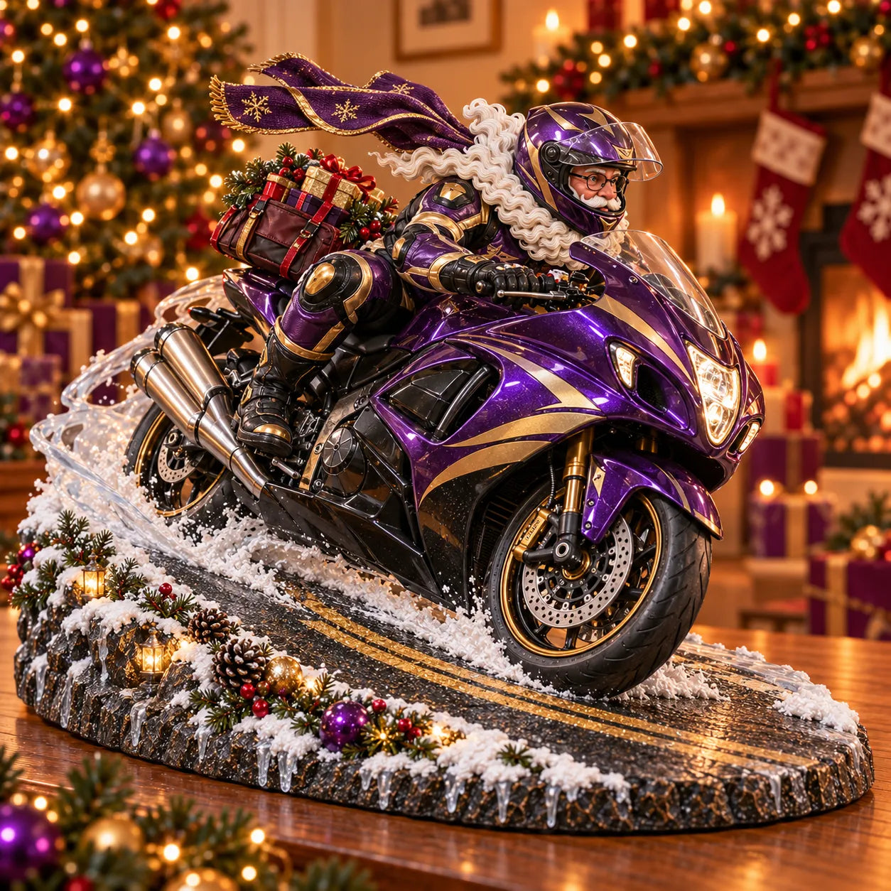 SantaRider – 🏍️🎅 Santa’s Ride Home Christmas Motorcycle Keepsake💨