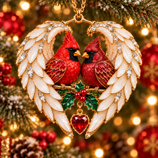❤️WingMemory – 2026 Angel Wing Heart Christmas Ornaments