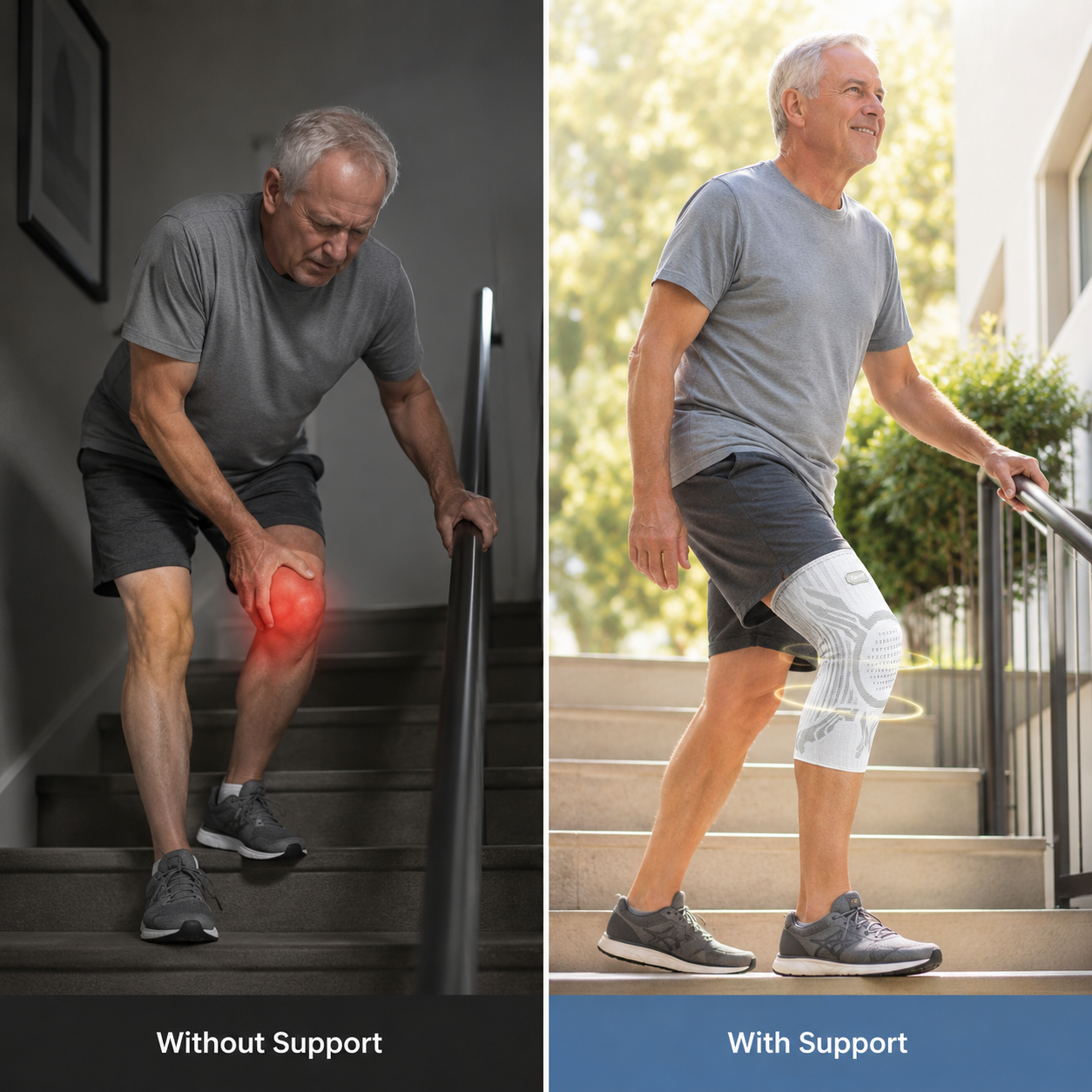 KneeLock – Adjustable Sports Knee Support Brace with Dial Fit