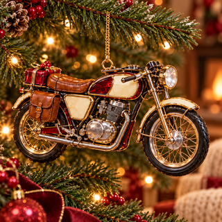 ✨ MotoGlow – 2026 Vintage Motorcycle Christmas Ornaments