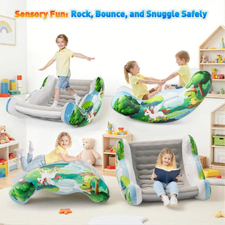 CloudRocker – Kids' Inflatable Rocking Chair for Reading, Relaxing & Play (Ages 3-8)