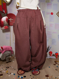 FlaxFlow – Pleated Wide-Leg Linen Pants