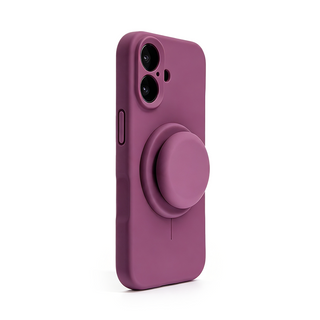 GripSnap – Magnetic Stand Silicone Phone Case with AI Capture Button for iPhone 12–18 Pro Max