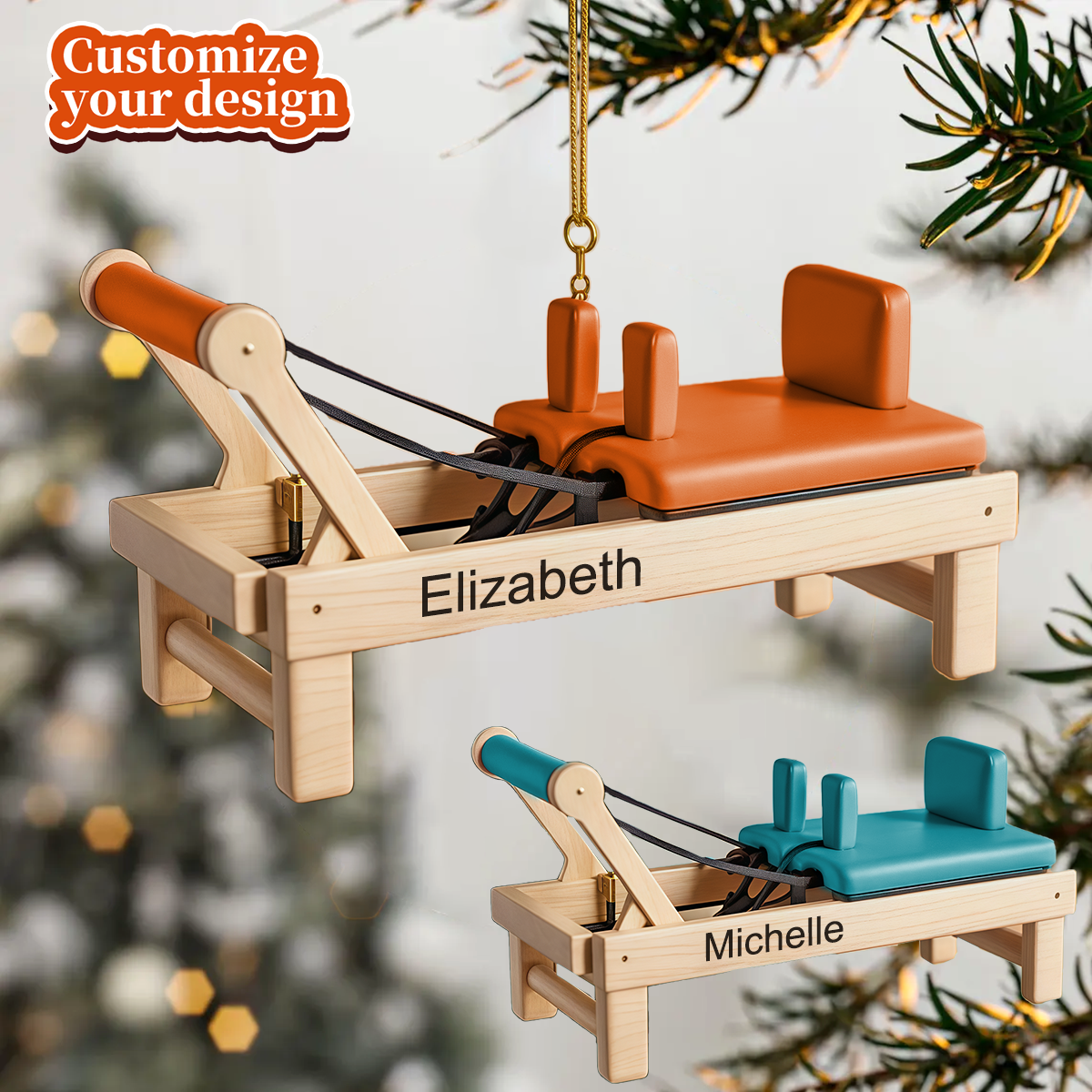 PilatesCharm – Acrylic Pilates Equipment Ornament