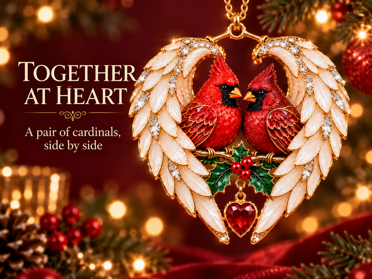 ❤️WingMemory – 2026 Angel Wing Heart Christmas Ornaments